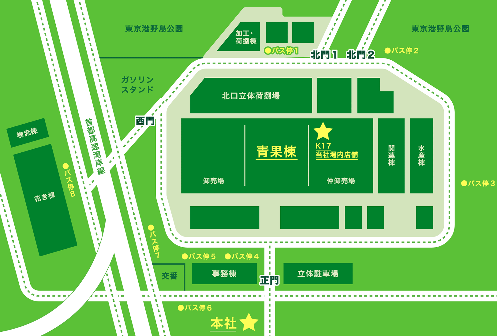 大田市場内店舗地図